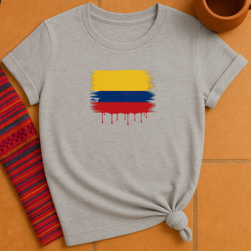 Colombia Dripping Flag T-Shirt