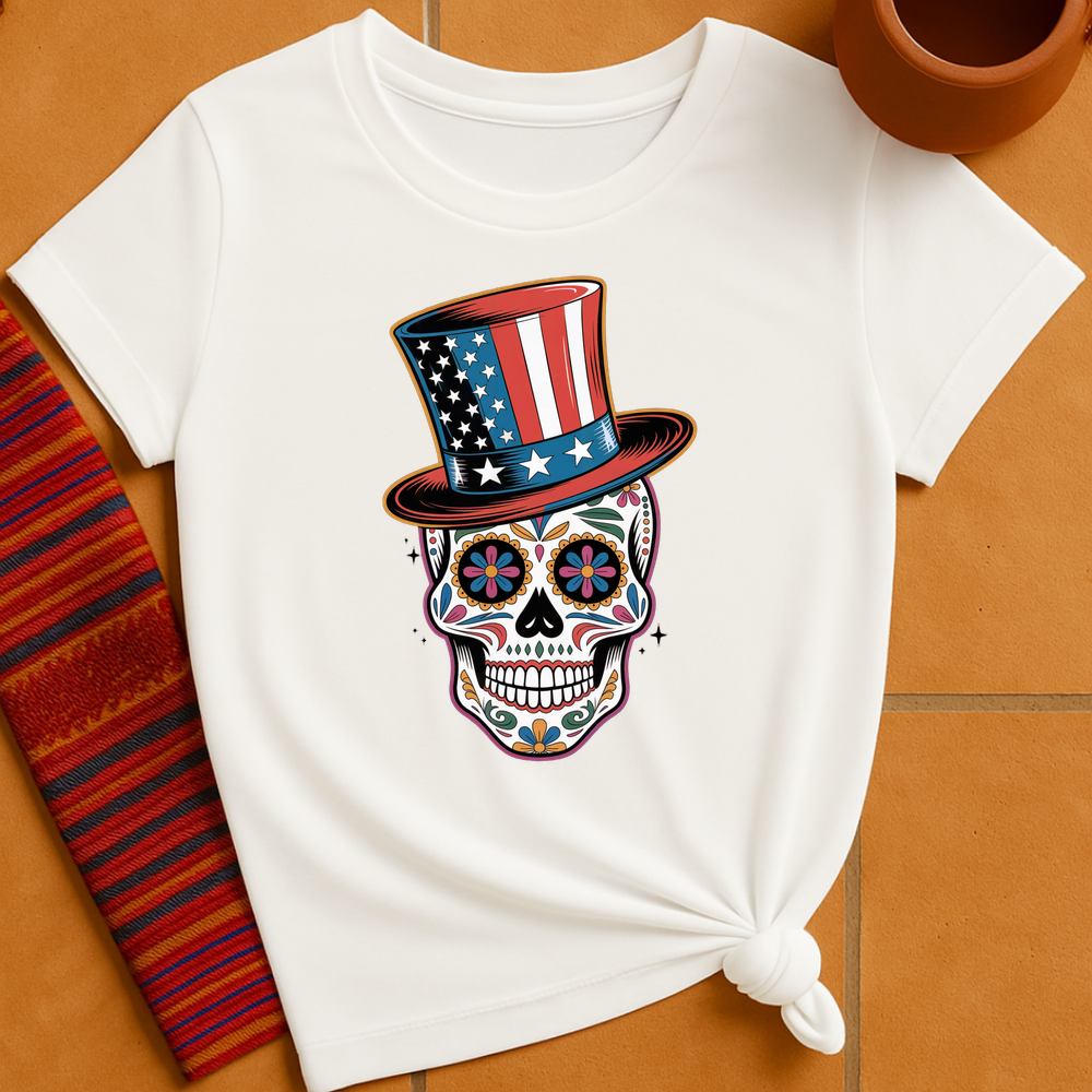 188 American Skull Dark - White