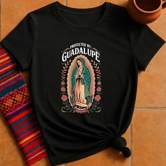 166 Protected By Guadalupe - Black