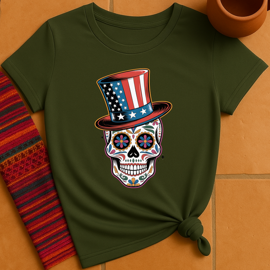 188 American Skull Dark - Military Green